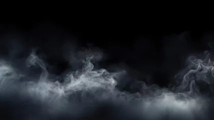 Fotobehang Smoke on black background © Viktor