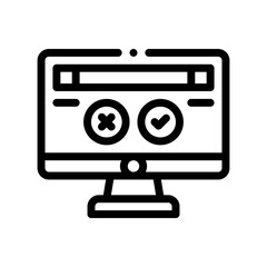 online test line icon