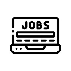 job search line icon
