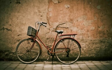Fototapeta na wymiar vintage bicycle in the street