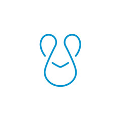 water saving logo. heart symbol, water drop symbol. heart and water drop logo