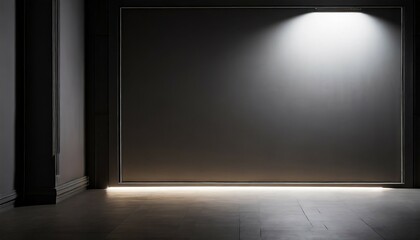 blank wall and copy space in empty elegant dark room at night negative space