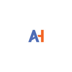 AH Letter Initial Logo Design  Minimal