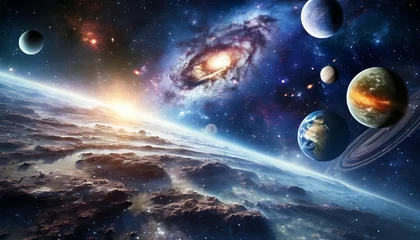 Fototapeten planets and galaxy in outer space elements of this image furnished by nasa © Florence