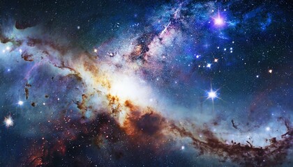 space scene with stars in the galaxy panorama universe filled with stars nebula and galaxy elements of this image furnished by nasa