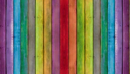 old rustic abstract painted wooden wall table floor texture wood background panorama banner long rainbow painting colors lgbt seamless pattern generative ai