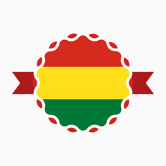 Creative Bolivia Flag Emblem Badge