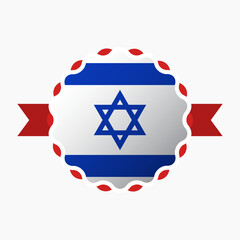 Creative Israel Flag Emblem Badge