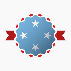 Creative Micronesia Flag Emblem Badge