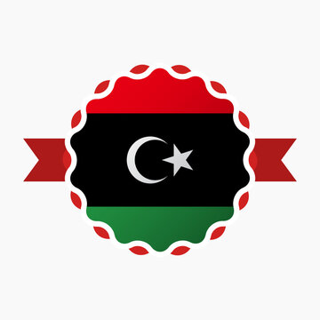 recommend clip art: Creative Libya Flag Emblem Badge