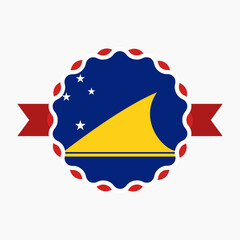 Creative Tokelau Flag Emblem Badge