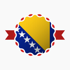 Creative Bosnia and Herzegovina Flag Emblem Badge
