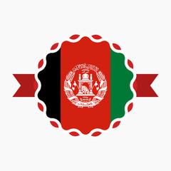 Fototapeta premium Creative Afghanistan Flag Emblem Badge