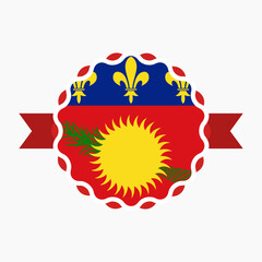 Obraz premium Creative Guadeloupe Flag Emblem Badge