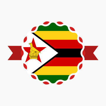 recommend clip art: Creative Zimbabwe Flag Emblem Badge