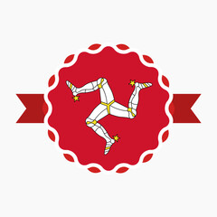 Creative Isle of Man Flag Emblem Badge