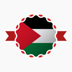Creative Palestine Flag Emblem Badge