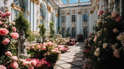 Naklejka premium Beautiful backyard of the palace