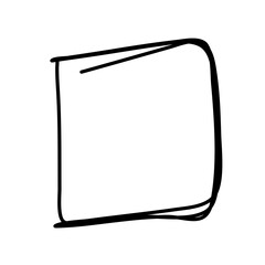 hand drawn borders. Collection of decoration elements for collage. Vector illustration.