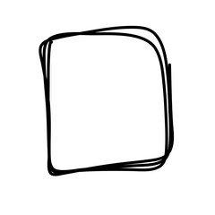 hand drawn borders. Collection of decoration elements for collage. Vector illustration.