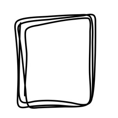 hand drawn borders. Collection of decoration elements for collage. Vector illustration.