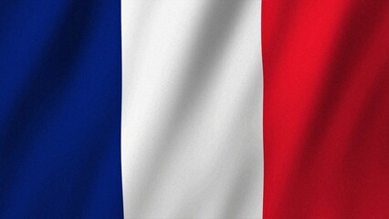 France flag waving in the wind. Flag of France images