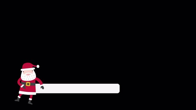 Animation Christmas Santa lower third on transparent alpha channel. Great for Christmas videos, vlogs, and other funny videos.