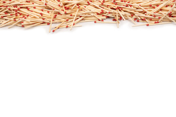 New matchsticks isolated on a background.