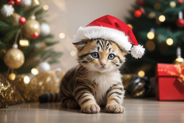 Fototapeta na wymiar The Cat of Christmas 