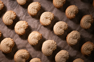 Shortbread cookies, gluten-free, sugar-free, marzipan filling