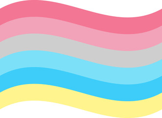 Genderflux pride flag in shape. LGBTQ flag in shape