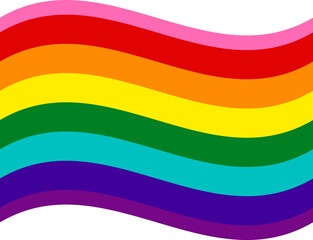 Gilbert Baker Pride Flag in shape. Pride flag in shape