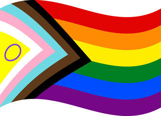 Intersex Progress Pride Flag. New LGBTQ Pride Flag