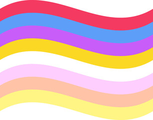 Pangender Pride Flag in shape. LGBTQ flag in shape
