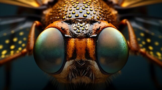 Extreme close-ups of insect eyes or wings