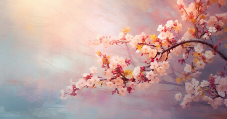 Obraz na płótnie Canvas Spring Awakening: Pastel Blossom Serenity