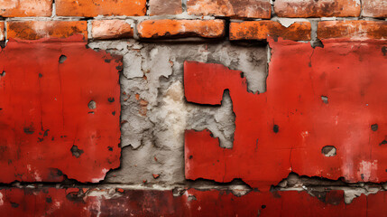 Decaying Urban Art: A Vintage Wall with Peeling Paint Layers Revealing Faded Graffiti, Letters, Symbols, and Drawings. Abstract Street Art Background with Distressed Texture and Urban Decay Aesthetic