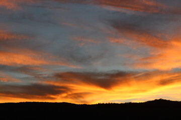 Sunset in the mountains