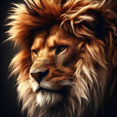 A lion is furious with its mouth open. Generative AI