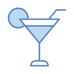 Cocktail icon isolate white background vector stock illustration.