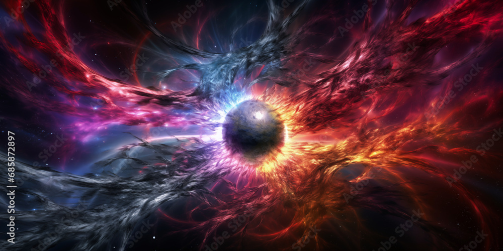 Canvas Prints futuristic abstract energy wave background in space