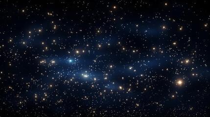 Night starry skies with twinkling and blinking stars seamless loop.