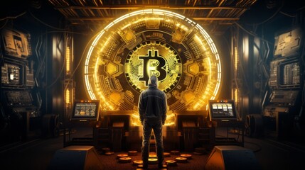 Bitcoin mining, trading chart, cryptocurrency