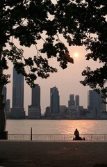 sunset with the family