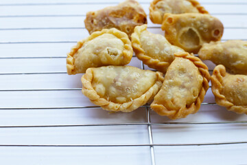 Mini curry puff. Thai dessert