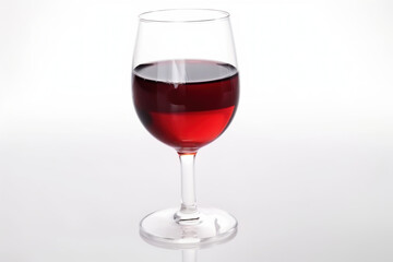 Red wine in a Glass isolated on white