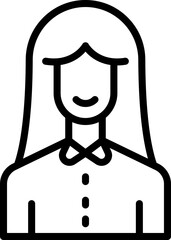 women icon. vector line icon for your website, mobile, presentation, and logo design.