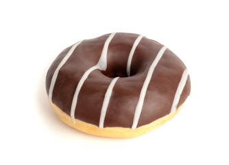 Chocolate Doughnuts Isolated, Brown Donuts