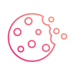 Biscuit icon isolate white background vector stock illustration.