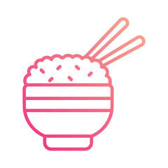 Rice icon isolate white background vector stock illustration.